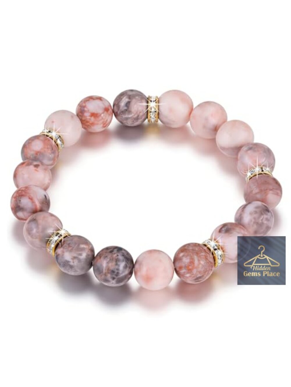 Healing Beaded Bracelet for Women - Chakra Crystal Stress Relief Stretch Yoga